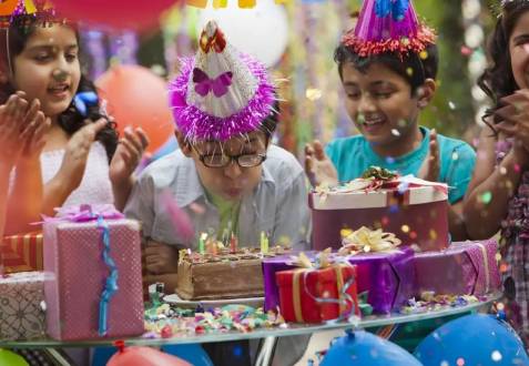 Children Celebrating Birthday